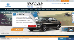 Desktop Screenshot of leskovarhonda.com